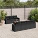 Maison Exclusive - Ensemble de meubles de jardin 8 pièces avec canapé et coussins, noir, en polyrotin