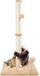 Markenlos 3-in-1 Cat Scratching Post with Plush Toy - Premium Sisal Post for Indoor Cats of All Ages - Reinforced Stable Base - Taupe 40 x 70 cm