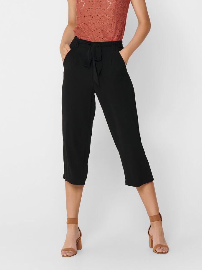 ONLY ONLWINNER Cropped Culotte - Black - Women's - Size 34