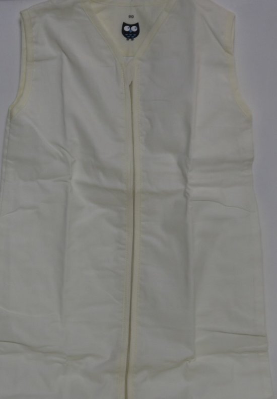Briljant Bedmode Katoenen Zomerslaapzak - 70cm - kleur Off White