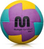 Meteor Handbal Nuage Maat 1 Junior Paars/Lichtblauw/Geel