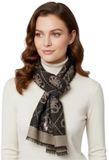 GUESS Salzburg 4G Vrouwen Colsjaal Katoen Grijs Paisley