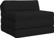 vidaXL Vouwbare Sofa Bed Zwart Stof