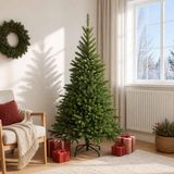 vidaXL Kunstmatige Inklapbare Kerstboom 180 cm PVC en Metaal Groen