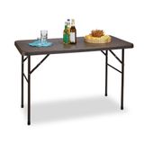 Relaxdays BASTIAN tuintafel Bruin Rechthoekige vorm