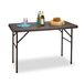 Relaxdays BASTIAN tuintafel Bruin Rechthoekige vorm