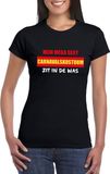 Bellatio Decorations Mijn sexy carnavalskostuum zit in de was fun t-shirt dames zwart - Carnaval verkleedkleding XL
