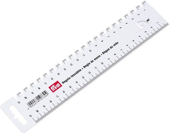 Prym 610730 Lineaal - wit - kunststof - 1 stuk