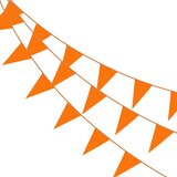 Oranje Slingers Vlaggenlijn - 100 Meter - Oranje Versiering voor Koningsdag, EK/WK