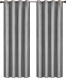 Bolt Edge Gordijnen - Set van 2 - Grijs - Verduisterend - Fluweel - Plooiband - 140x270cm
