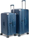 CarryOn Trunk Kofferset – 2-delig – M+L – Harde Trolley – TSA-slot – 4 Wielen – Met Expander – Blauw