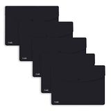 Favorit Enveloppen met knoop Sprint, A4, polypropyleen, mat, 5 stuks, zwart