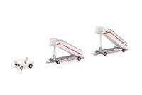 Herpa TWA Historic Passenger Stairs (2 pcs) + Tractor (1 pc) Scale 1:200