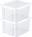EDA Boîte de rangement 30L - 8 pièces - Blanc - Empilable - Plastique - L44 x L36 x H25 cm