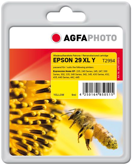AgfaPhoto APET299YD - Inktcartridge - Geel - Epson - T2994, C13T29944012