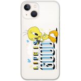 ERT GROUP mobiel telefoonhoesje voor Iphone 13 MINI origineel en officieel erkend Looney Tunes patroon Tweety 016 optimaal aangepast aan de vorm van de mobiele telefoon, gedeeltelijk bedrukt