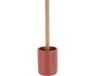 Tendance WC borstel met houder 102 series - terracotta/bamboe - Polyresin - 10,4 x 36 cm