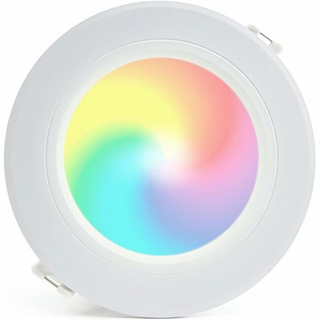 milight MiBoxer - LED Downlight - Smart LED - 18W - RGB+CCT - Aanpasbare Kleur - Dimbaar - Inbouw Rond - Mat Wit - Aluminium - Ø180mm