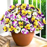 Unyqoos® Fleurs artificielles réalistes, jaune et blanc