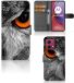 B2Ctelecom Motorola Moto G84 Telefoonhoesje met Pasjes Uil