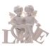 Puckator CHE82 decoratiefiguur engelpaar met opschrift Love