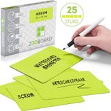 2DOBOARD Herschrijfbare Magneten Groen 15 x 10 cm - 25 stuks