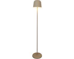 EGLO Mannera-L Staande lamp Binnen en Buiten - Oplaadbaar (tot 47 uur licht) - 140 cm - Zandkleur/Beige/Wit - Draadloos - Dimbaar