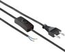 Merkloos / Sans marque Orbit Electronic Aansluitsnoer met Schakelaar - 2m - 2x0.75mm - Zwart