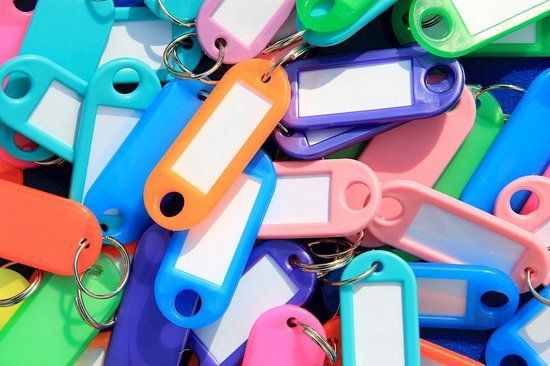 Combi-Label Sleutellabels Sleutellabel kleurassorti - 50 stuks