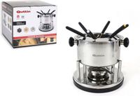 Quttin Multifunctionele Fondue - RVS - Rond - 2L - 6 Fonduevorkjes