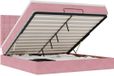 vidaXL - Ottoman bed met matrassen en LED's - 200x200cm - fluweel - roze