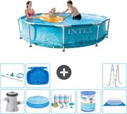 Intex Rond Frame Zwembad - 305 x 76 cm - Waterprint - Compleet Pakket