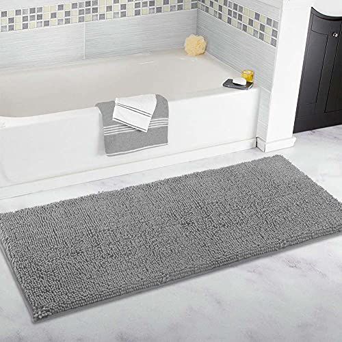 FYUN Extra groot badkamertapijt lange badmat 60x160cm ultra zachte chenille tapijten, antislip en waterabsorberende badkuip vloermat Runner voor badkamer, slaapkamer, keuken