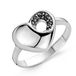 Orphelia Ring Bold Heart Black Zirconium Sterling Zilver 925 Zr-3755/54