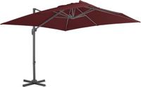 vidaXL Zweefparasol met aluminium paal 400x300 cm bordeauxrood