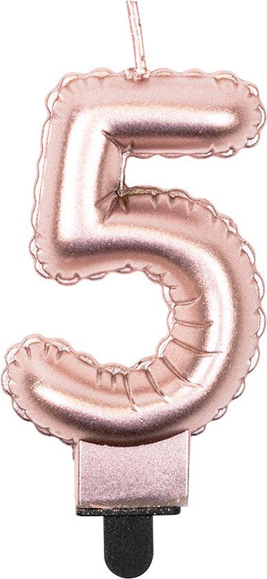 Foil balloon candle rose - 5 - 9 cm - 1 piece(s)