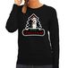 Bellatio Decorations Dieren kersttrui husky zwart dames - Foute honden kerstsweater - Kerst outfit dieren liefhebber L