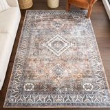 nuLOOM Bowie Machine Wasbaar Tribal Patroon Ultra Dun Accent Tapijt, 2' x 3', Roest