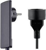 Evoline Schulte Plug (platte stroomstekker) met kabel & Plug - Zwart
