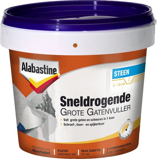 Alabastine Grote Gatenvuller Sneldrogend 2 Componenten 2 x 500 gram - 8710839111373