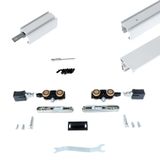 Argenta Xperta set 2m rail - Wit - vloerplint - Enkele deur - inbouw manual fix