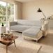 Comfort Italian Bed Linen Comfortabele antislip bankhoes met ligstoel, 190 cm, beige, polyester