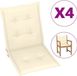 vidaXL - Tuinstoelkussen - lage rug - 4 stuks - 100x50x2 cm - Oxford stof - Antraciet