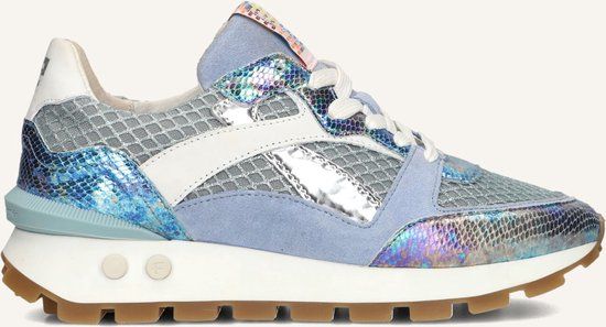Floris van Bommel Sfw-10157 Blokki Sneakers - Suède - Dames - Blauw - Maat 39,5