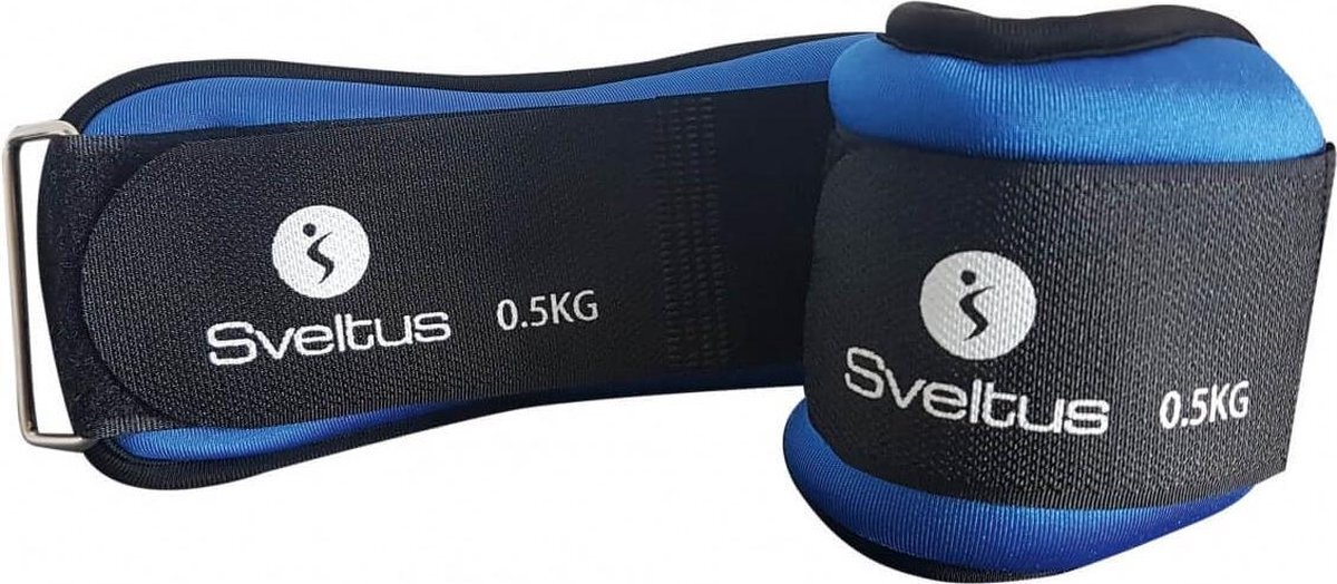 Sveltus Enkel- Of Polsgewichten 500 Gram 2 Stuks Blauw/zwart