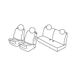 Stoelhoezen, Fiat Stoelhoezen, grijs/zwart, voor Fiat 500 (07/07>06/15) - Fiat 500C (07/09>06/15)