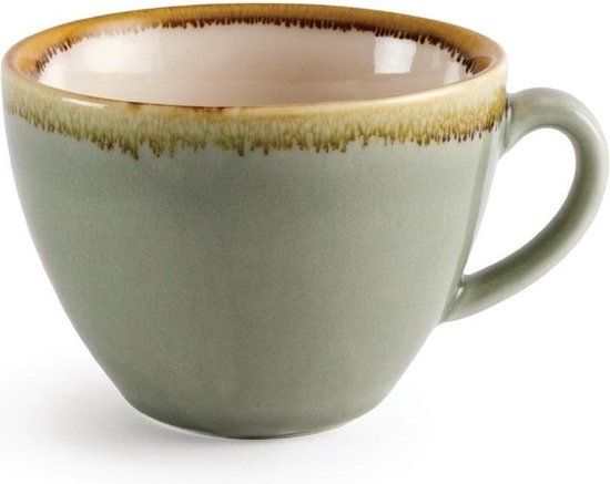Olympia Kiln Koffiekop Mosgroen 23cl (Set van 6)