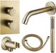 Fortifura Calvi Badkraan set - geborsteld messing (goud)