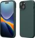 kwmobile Case voor iPhone 15 - Slank TPU-Hoesje met Zachte Afwerking - In blauwgroen