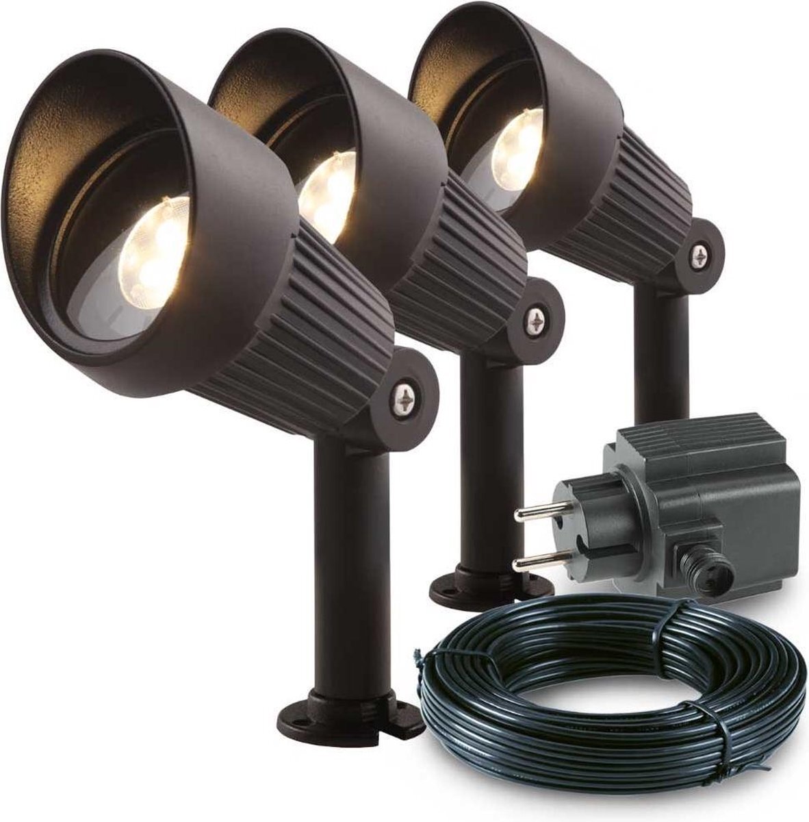 ABC-LED 3x LED grond spot - 12V - 3 watt - complete set